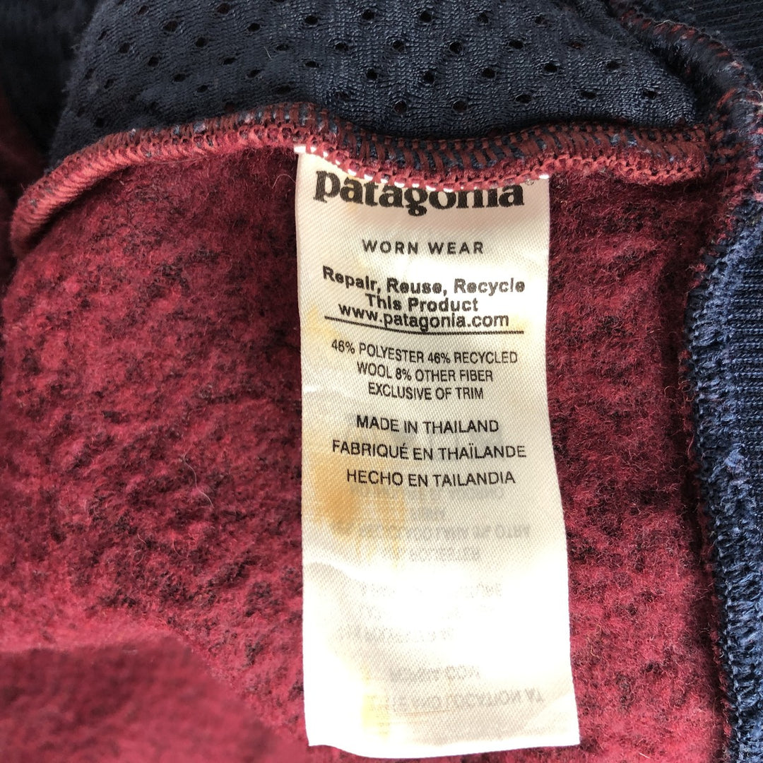 Patagonia 26945FA18 Fleece Jacket, Women's Size M polyester wine-red Vintage Second Hand