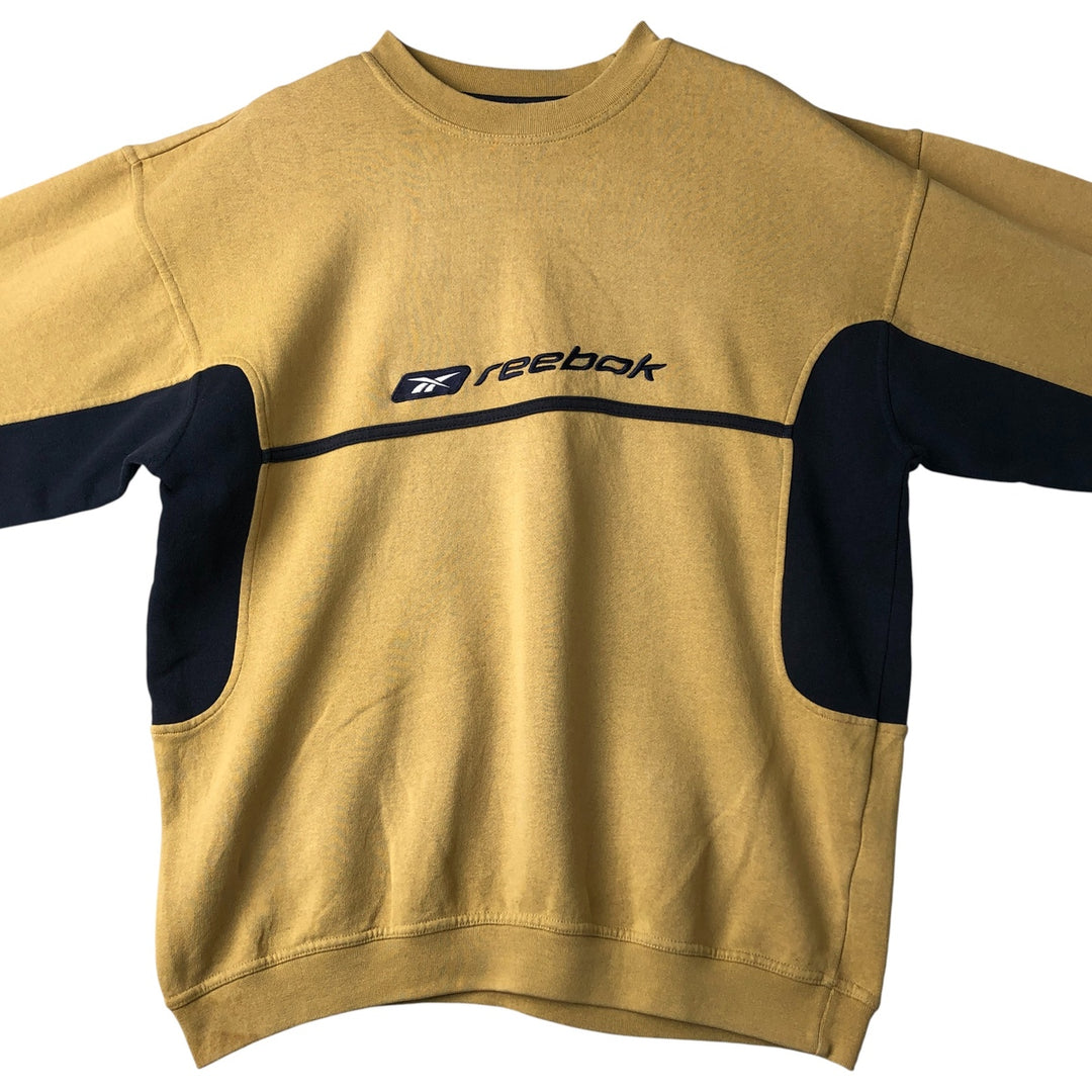 Reebok logo sweatshirt, men's size S unclear yellow type Vintage Second Hand