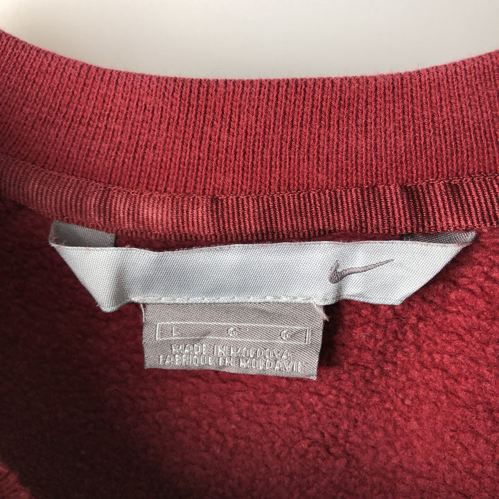 00'S Nike One Point Logo Sweatshirt Trainer Men's L size cotton Red type red-purple Vintage Second Hand