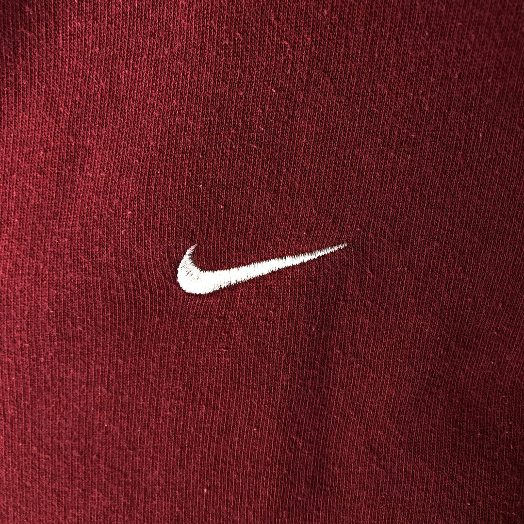00'S Nike One Point Logo Sweatshirt Trainer Men's L size cotton Red type red-purple Vintage Second Hand