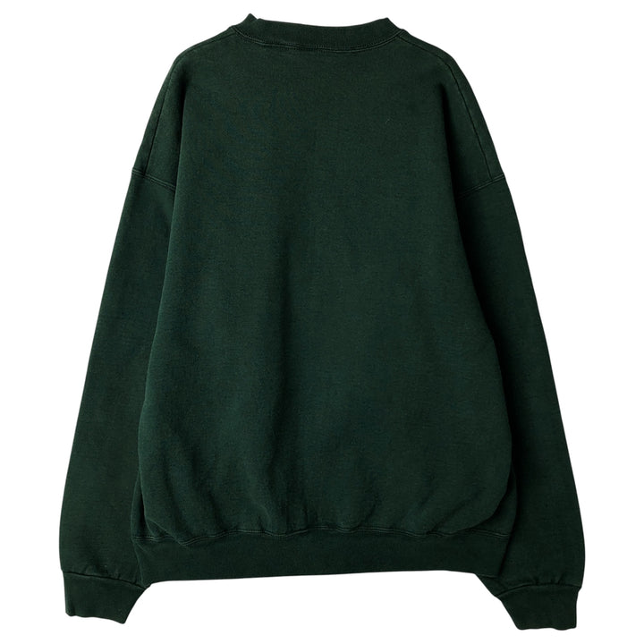 90'S Fruit of the Loom College Sweatshirt, Made in USA, Men's XL, Vintage cotton Green type dark green Vintage Second Hand