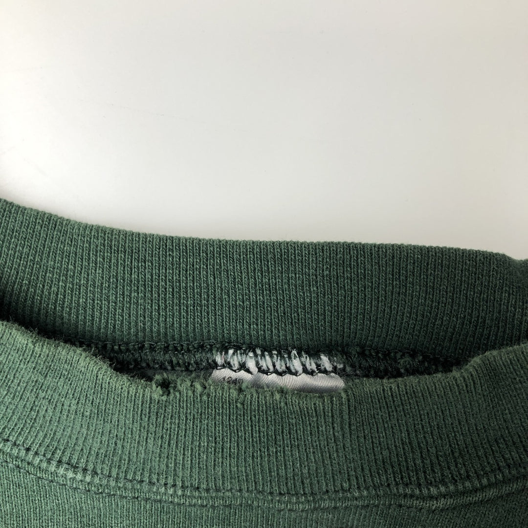 90'S Fruit of the Loom College Sweatshirt, Made in USA, Men's XL, Vintage cotton Green type dark green Vintage Second Hand
