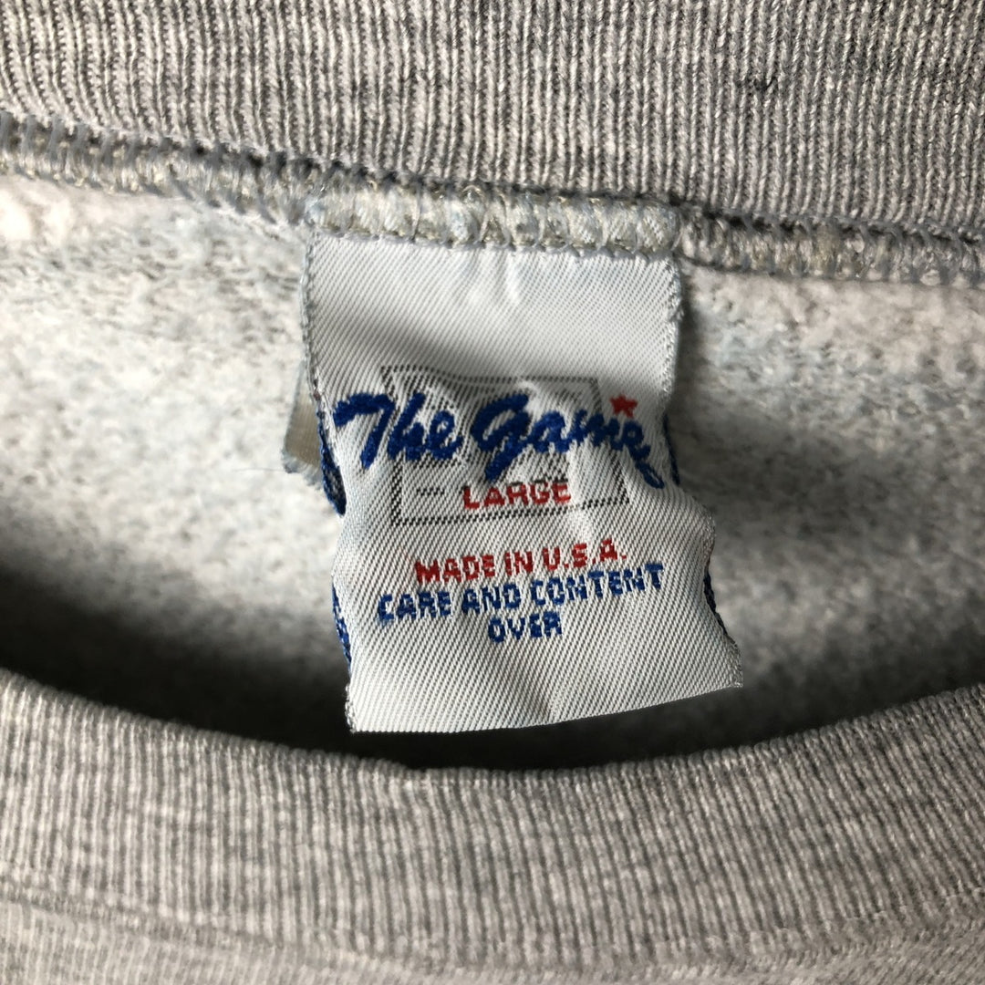Vintage 90'S The Game college sweatshirt, made in the USA, size L, men's unclear gray type Vintage Second Hand