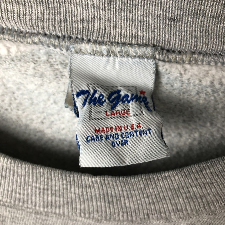 Vintage 90'S The Game college sweatshirt, made in the USA, size L, men's unclear gray type Vintage Second Hand