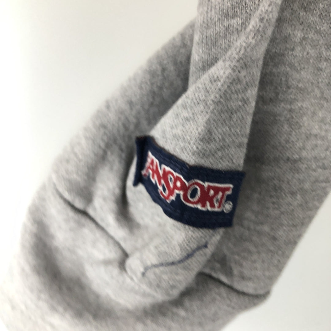 90'S Jansport College Sweatshirt, Made in USA, Men's M, Vintage cotton gray type Vintage Second Hand