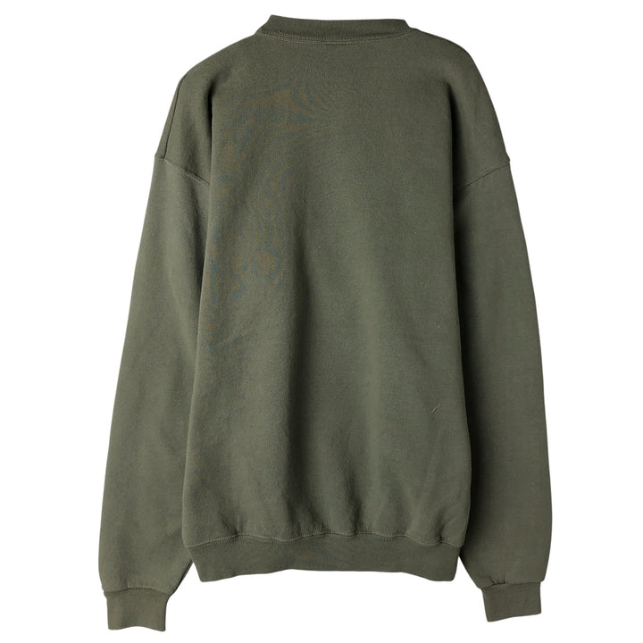 1990'S PM SPORTS Notre Dame Fighting Irish College Sweatshirt, Men's Size L polyester Khaki type sage green Vintage Second Hand