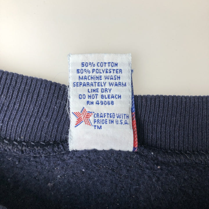 Vintage 90'S SOFFE HEAVY SWEATS college sweatshirt, made in the USA, men's size XL cotton navy blue type Vintage Second Hand