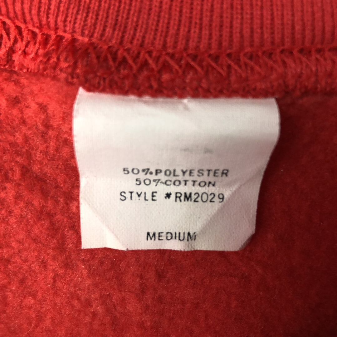 90'S University of Wisconsin College Sweatshirt, Made in USA, Vintage, Men's Size Medium polyester red type Vintage Second Hand