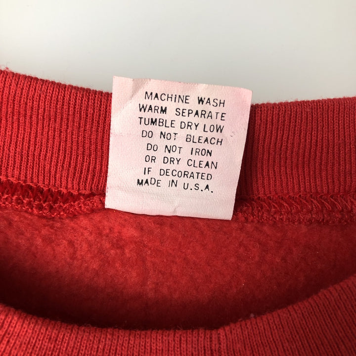 90'S University of Wisconsin College Sweatshirt, Made in USA, Vintage, Men's Size Medium polyester red type Vintage Second Hand