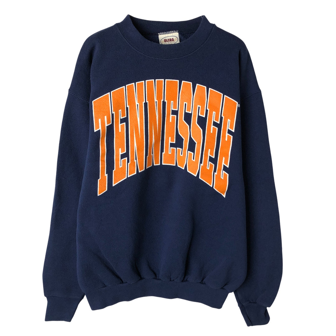 ULTRA FLEECE College Sweatshirt, Made in USA, Men's Size Medium cotton navy blue type Vintage Second Hand