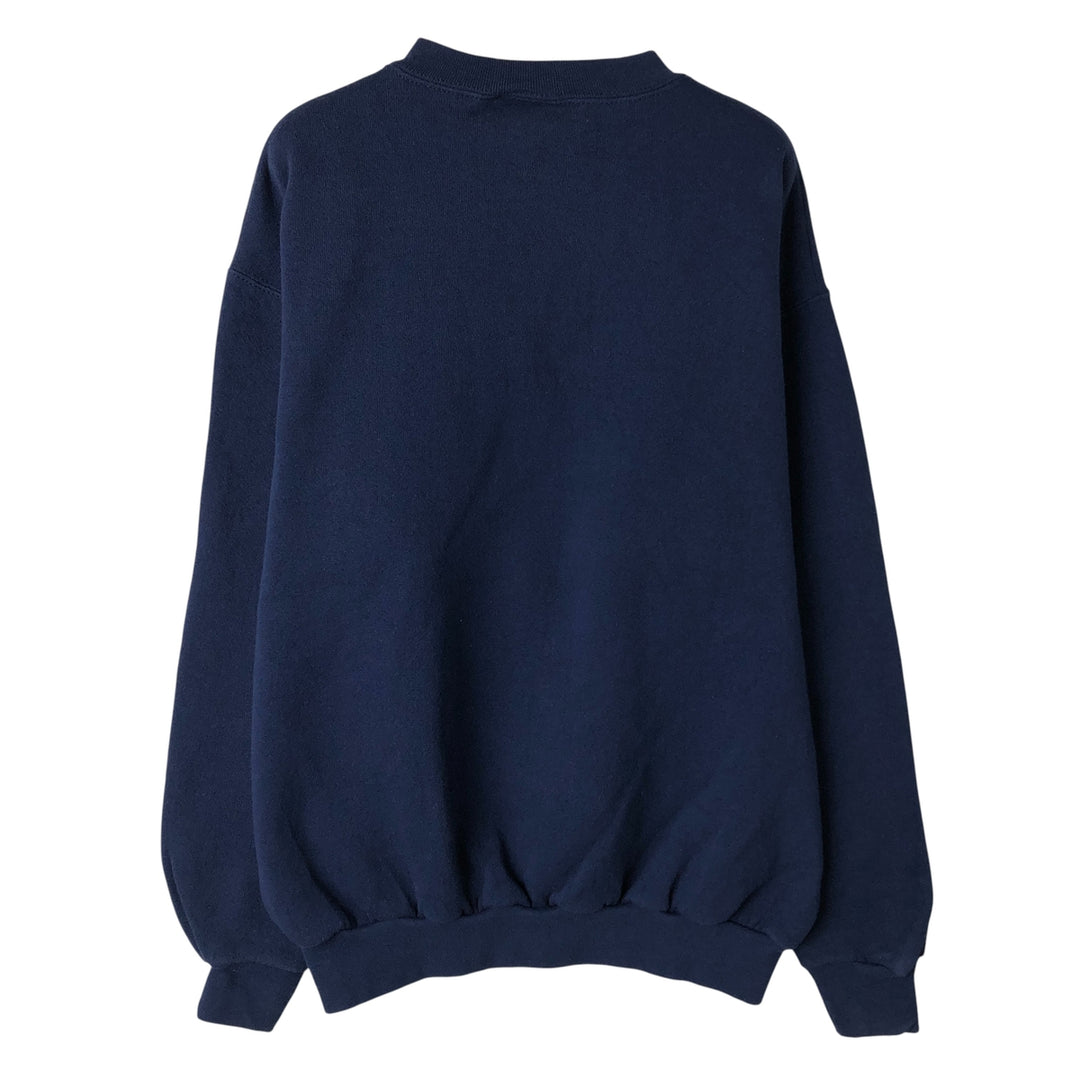 ULTRA FLEECE College Sweatshirt, Made in USA, Men's Size Medium cotton navy blue type Vintage Second Hand