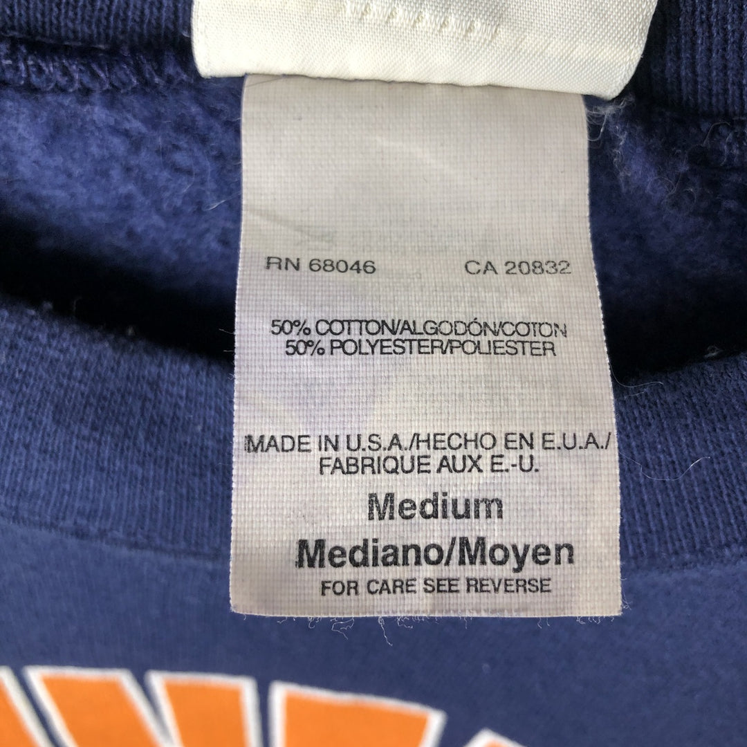 ULTRA FLEECE College Sweatshirt, Made in USA, Men's Size Medium cotton navy blue type Vintage Second Hand