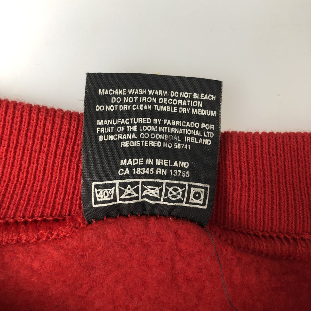 Vintage 90'S SCREEN STARS college sweatshirt, men's size XL cotton red type Vintage Second Hand