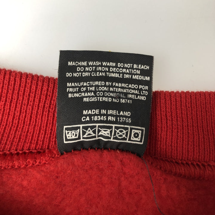 Vintage 90'S SCREEN STARS college sweatshirt, men's size XL cotton red type Vintage Second Hand