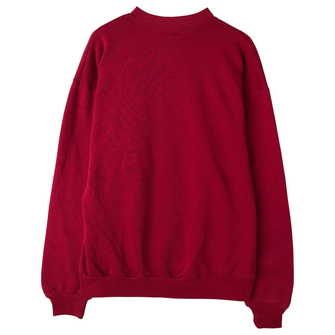 80s-90'S Jerzees College Sweatshirt, Made in USA, Men's Size L, Vintage cotton red type Vintage Second Hand