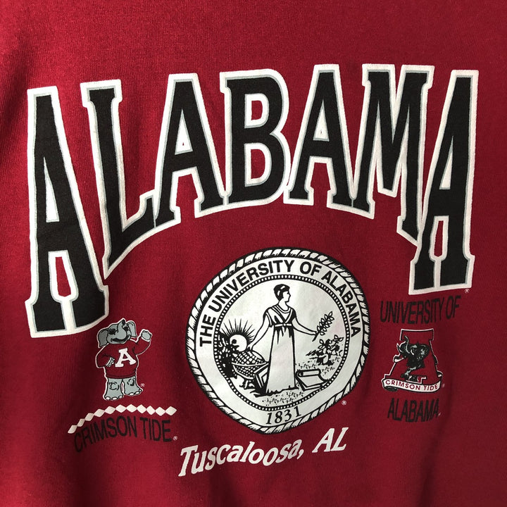 80s-90'S Jerzees College Sweatshirt, Made in USA, Men's Size L, Vintage cotton red type Vintage Second Hand