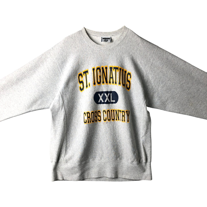 Vintage 90'S Lee college sweatshirt, made in the USA, men's size XL cotton gray type Vintage Second Hand