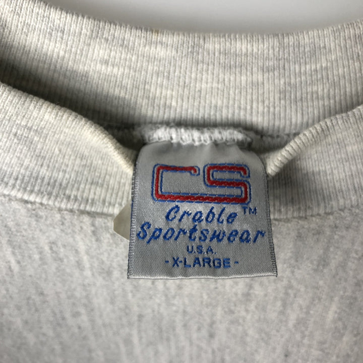 Vintage 90'S Crable Sportswear Notre Dame University College Sweatshirt, Made in USA, Men's Size XL cotton gray type Vintage Second Hand