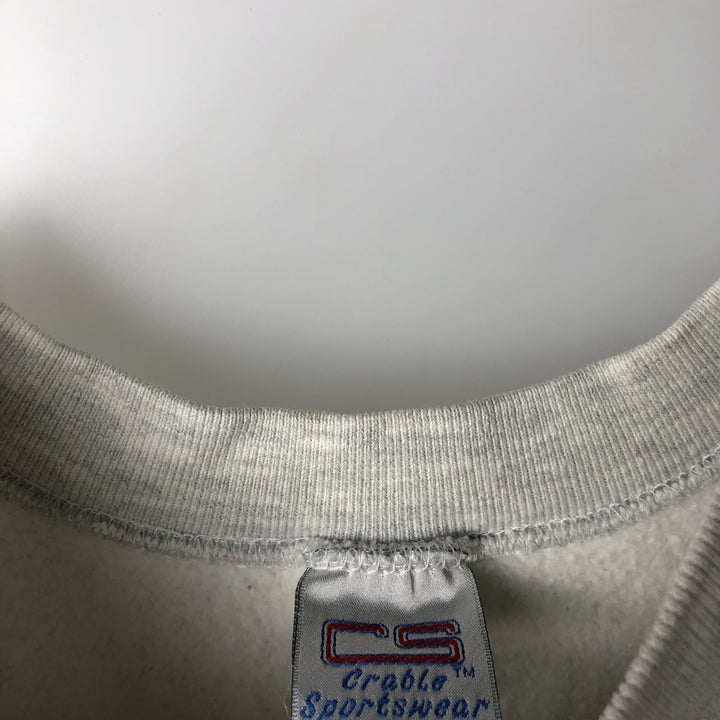 Vintage 90'S Crable Sportswear Notre Dame University College Sweatshirt, Made in USA, Men's Size XL cotton gray type Vintage Second Hand