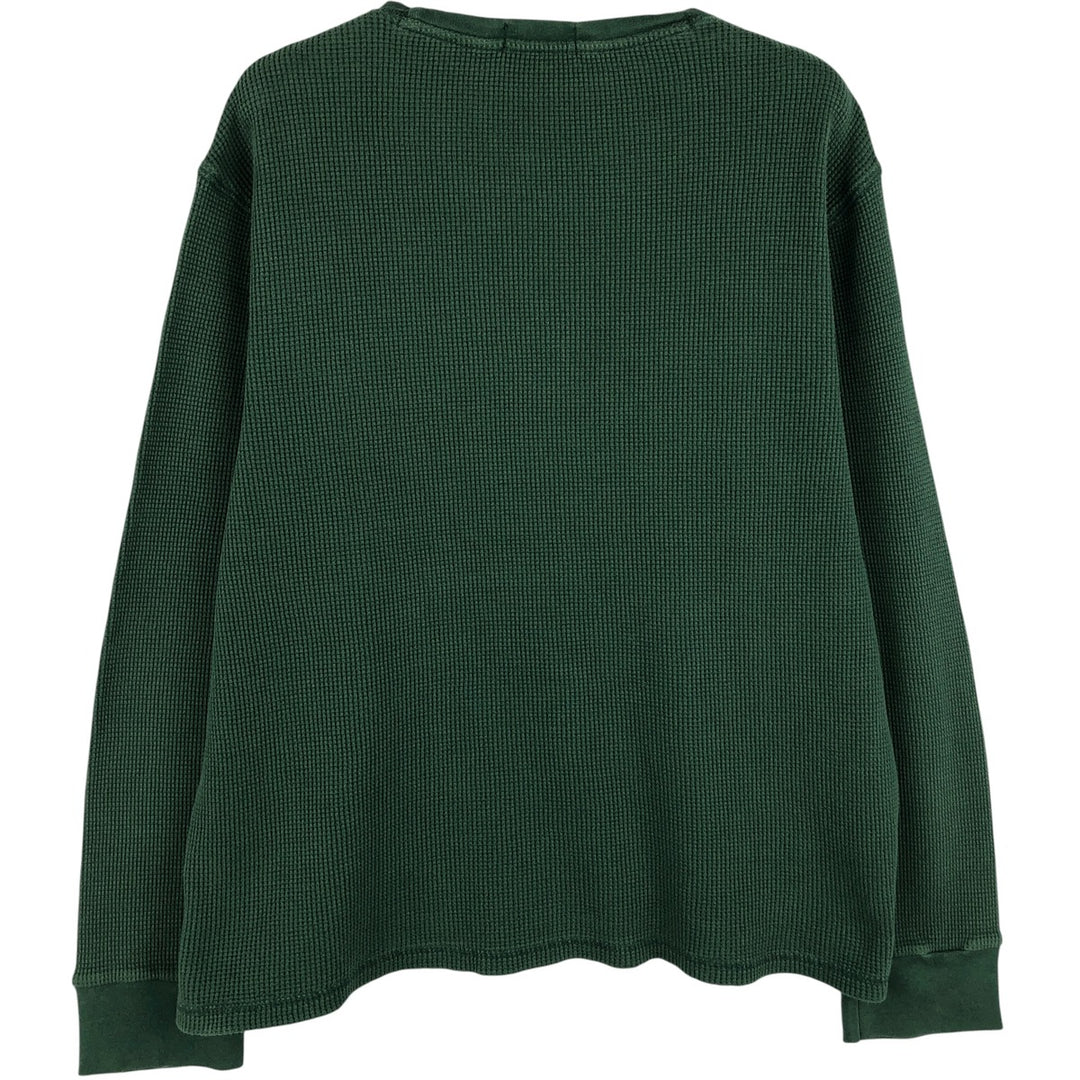 Ralph Lauren POLO RALPH LAUREN Thermal Long T-shirt Waffle Men's XXL cotton Green type dark green Vintage Second Hand