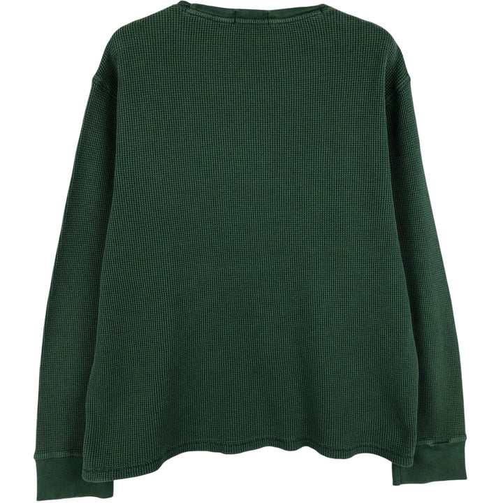 Ralph Lauren POLO RALPH LAUREN Thermal Long T-shirt Waffle Men's XXL cotton Green type dark green Vintage Second Hand
