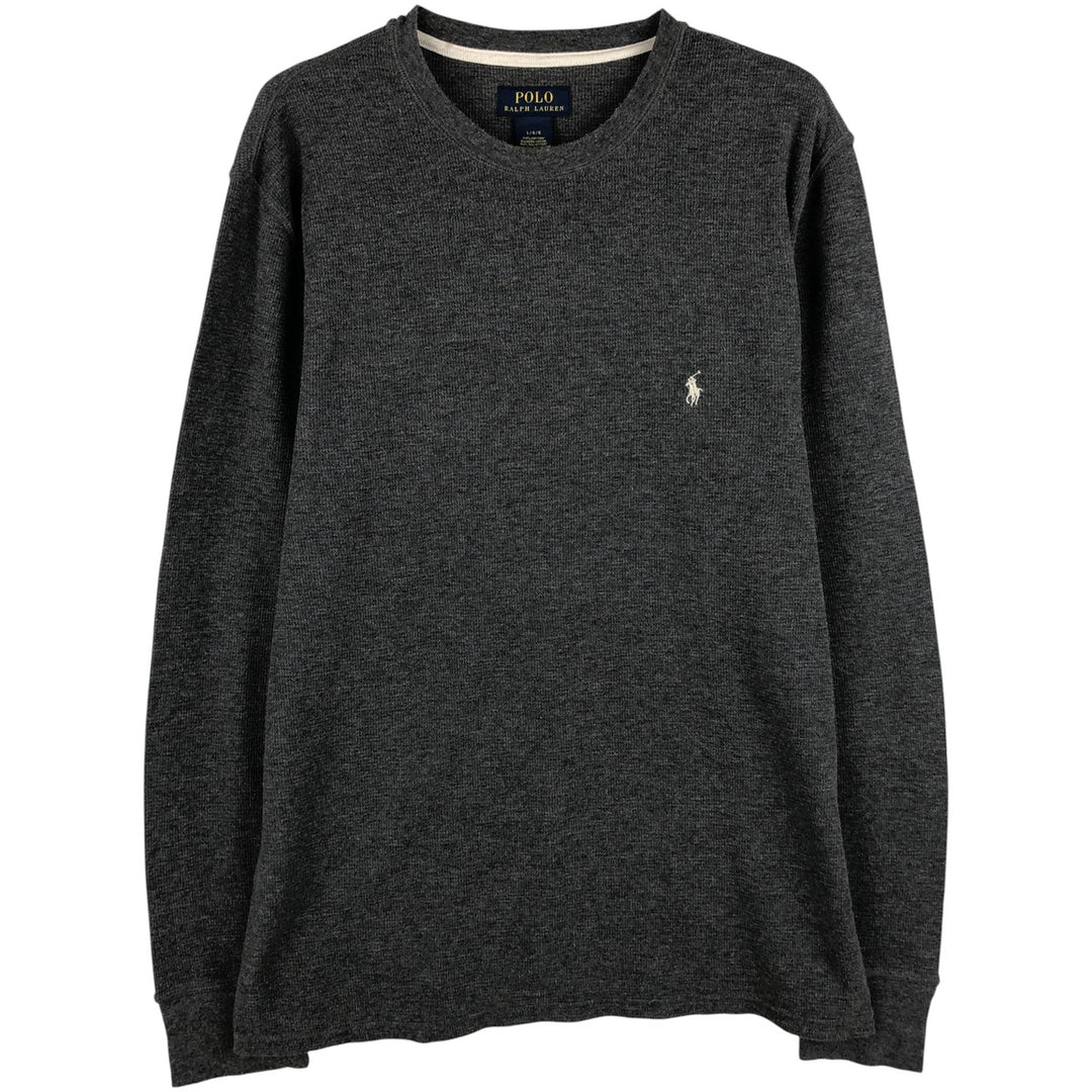 Ralph Lauren POLO RALPH LAUREN Thermal Long T-Shirt Men's Size L cotton gray type Vintage Second Hand