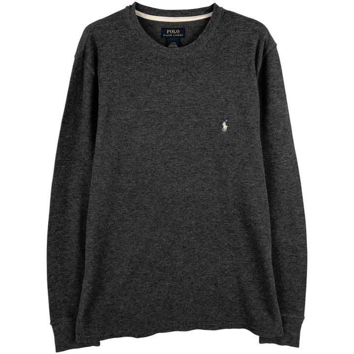 Ralph Lauren POLO RALPH LAUREN Thermal Long T-Shirt Men's Size L cotton gray type Vintage Second Hand