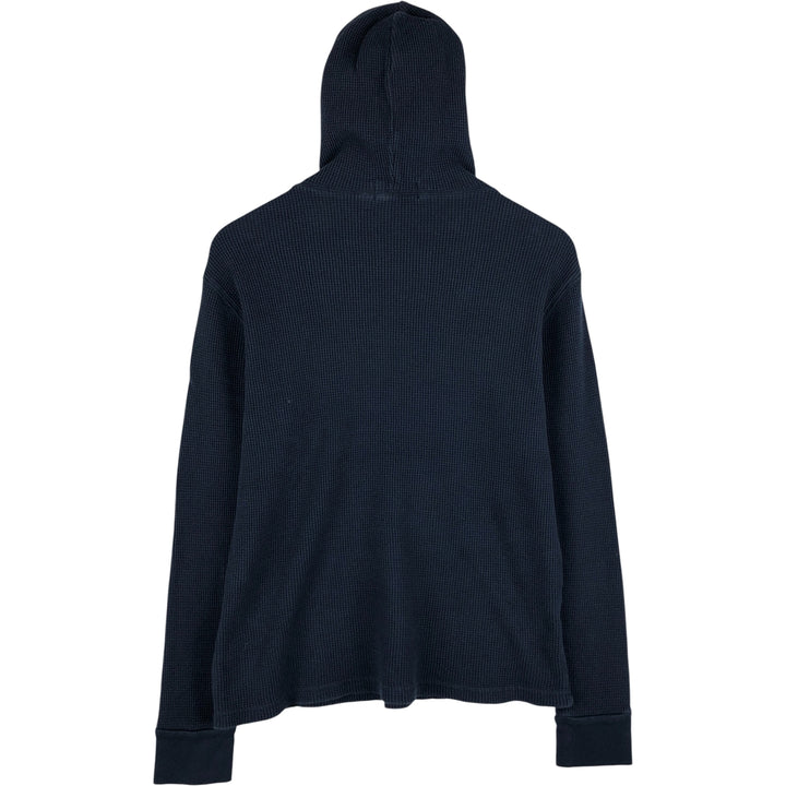 Ralph Lauren POLO RALPH LAUREN Hooded Thermal Long T-Shirt Waffle Men's M cotton navy blue type Vintage Second Hand