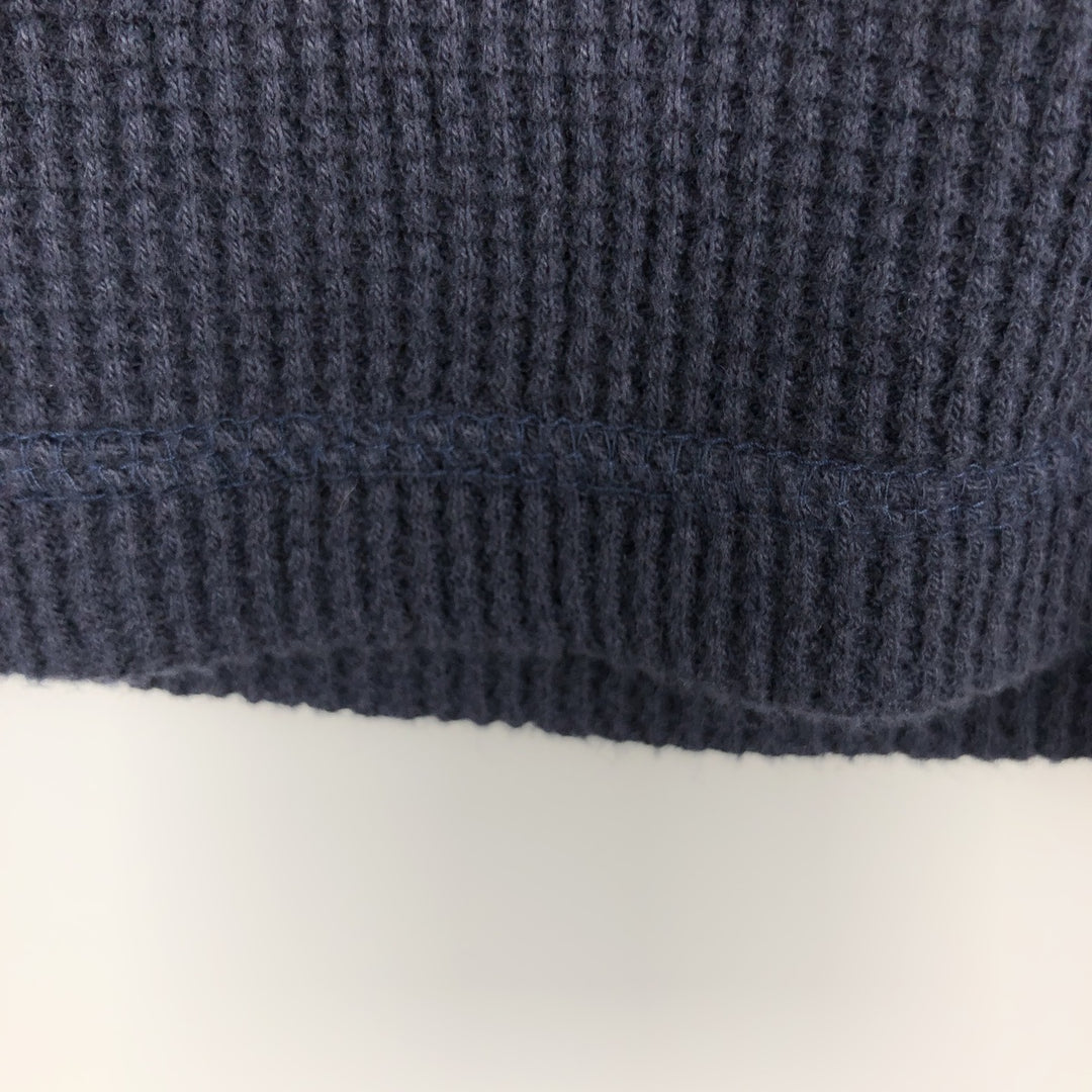 Ralph Lauren POLO RALPH LAUREN Thermal Long T-shirt Waffle Men's M size cotton black type Vintage Second Hand