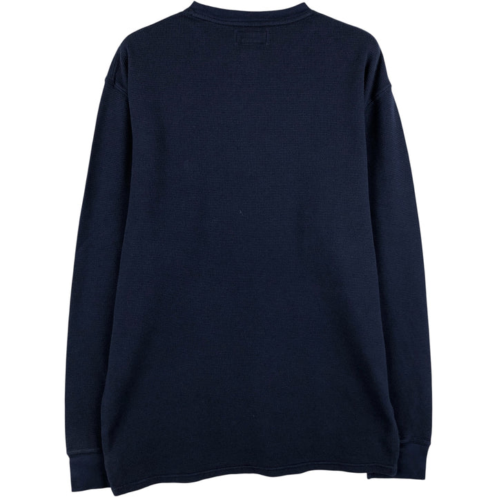 Ralph Lauren POLO RALPH LAUREN Thermal Long T-shirt Waffle Men's XL cotton navy blue type Vintage Second Hand