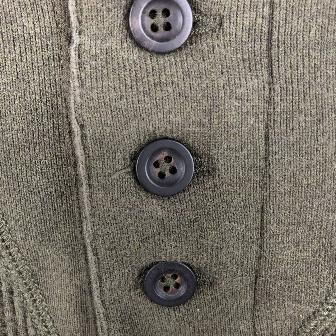 Ralph Lauren POLO by Ralph Lauren Half-Button Thermal Long T-Shirt, Waffle, Men's XXL cotton Khaki type Vintage Second Hand