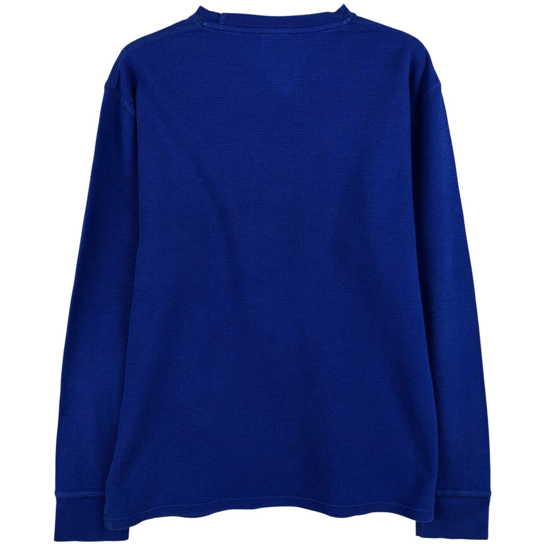 Ralph Lauren POLO RALPH LAUREN SLEEPWEAR Thermal Long T-shirt Waffle Men's L size cotton blue type Vintage Second Hand