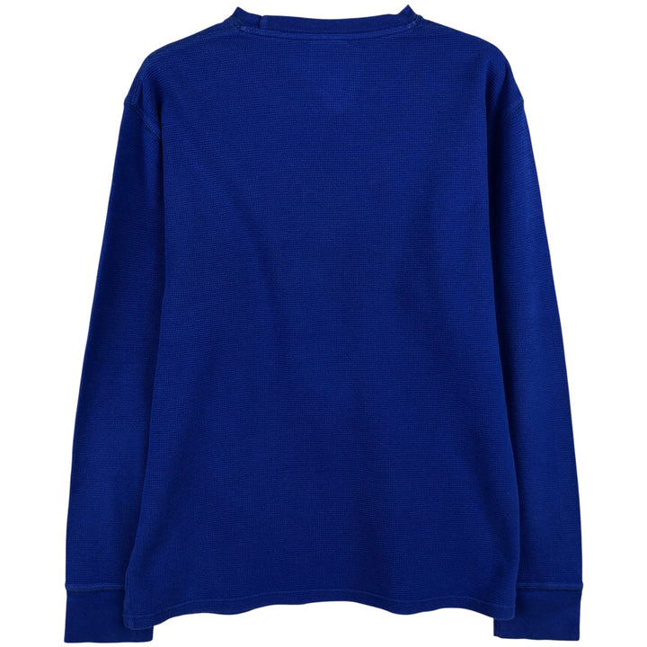 Ralph Lauren POLO RALPH LAUREN SLEEPWEAR Thermal Long T-shirt Waffle Men's L size cotton blue type Vintage Second Hand