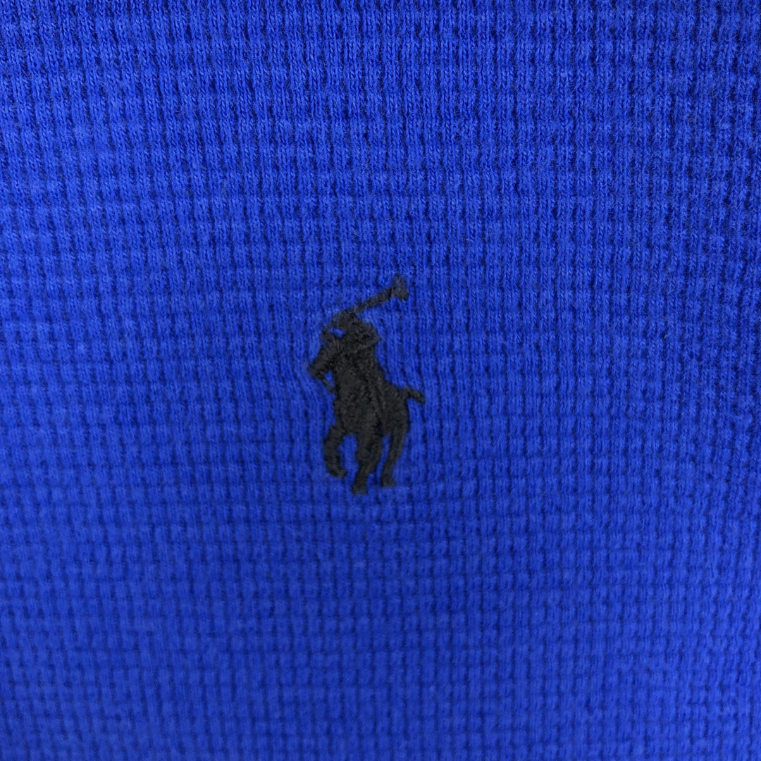 Ralph Lauren POLO RALPH LAUREN SLEEPWEAR Thermal Long T-shirt Waffle Men's L size cotton blue type Vintage Second Hand