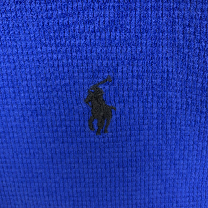 Ralph Lauren POLO RALPH LAUREN SLEEPWEAR Thermal Long T-shirt Waffle Men's L size cotton blue type Vintage Second Hand