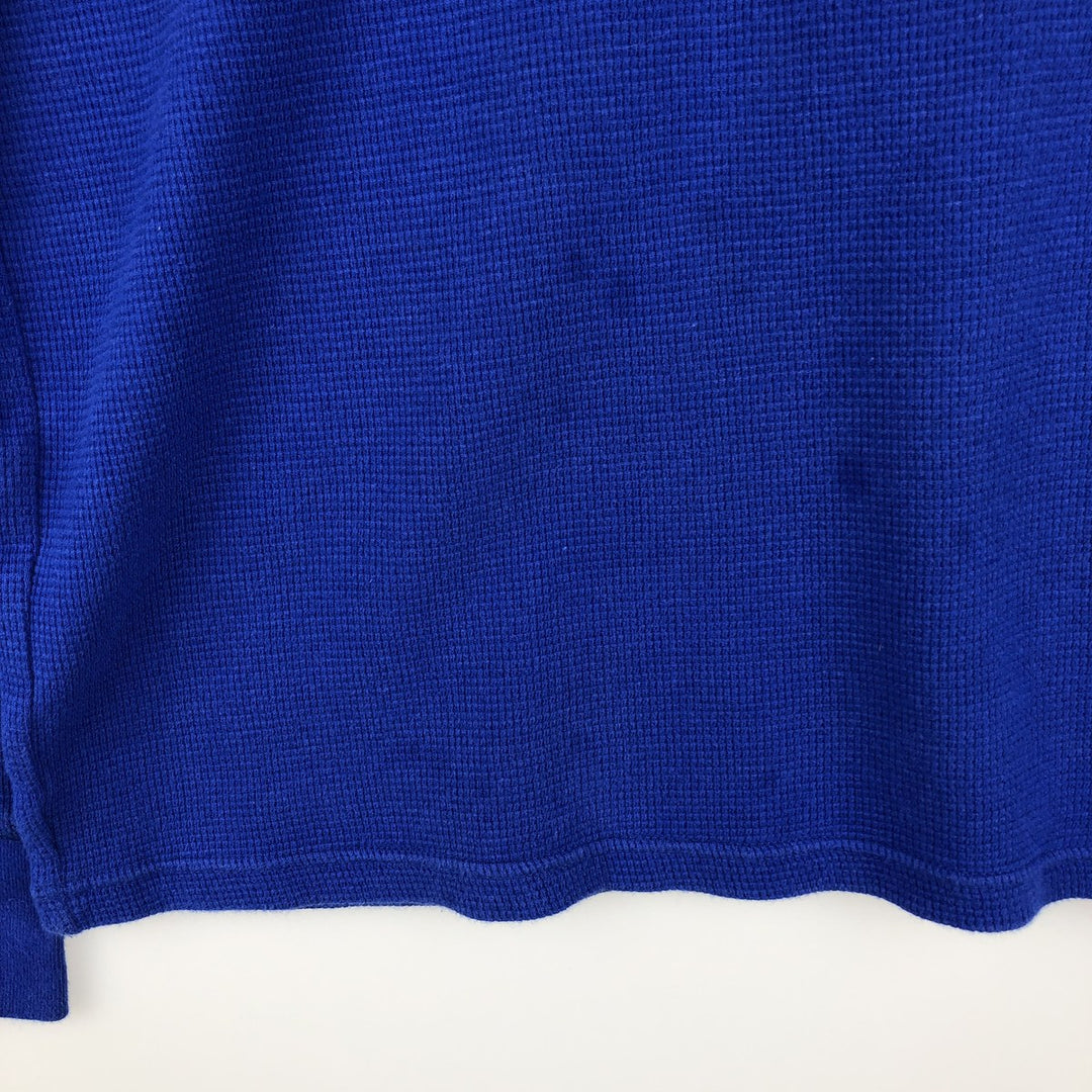 Ralph Lauren POLO RALPH LAUREN SLEEPWEAR Thermal Long T-shirt Waffle Men's L size cotton blue type Vintage Second Hand