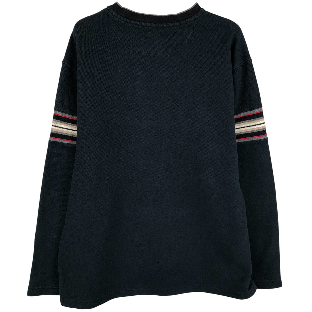 Ralph Lauren CHAPS V-neck thermal long T-shirt, men's size XL cotton navy blue type Vintage Second Hand