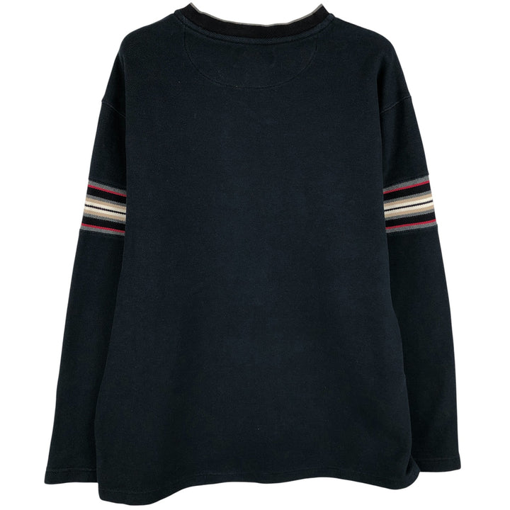 Ralph Lauren CHAPS V-neck thermal long T-shirt, men's size XL cotton navy blue type Vintage Second Hand