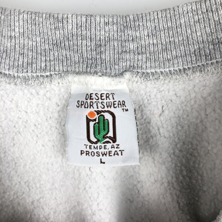 Vintage 90'S DESERT SPORTSWEAR college sweatshirt, made in the USA, size L, men's cotton gray type Vintage Second Hand