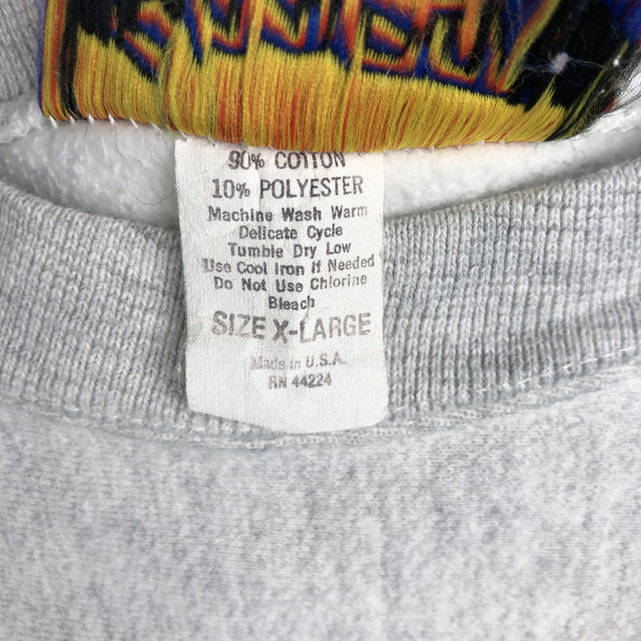 90'S Vintage Sports Pages College Sweatshirt, Made in USA, Men's Size XL cotton gray type Vintage Second Hand