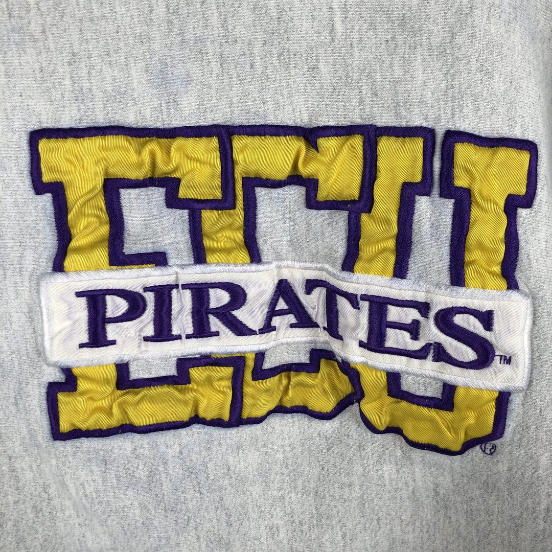 90'S Vintage Sports Pages College Sweatshirt, Made in USA, Men's Size XL cotton gray type Vintage Second Hand