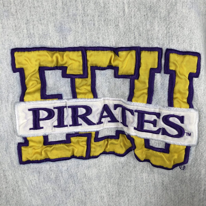 90'S Vintage Sports Pages College Sweatshirt, Made in USA, Men's Size XL cotton gray type Vintage Second Hand