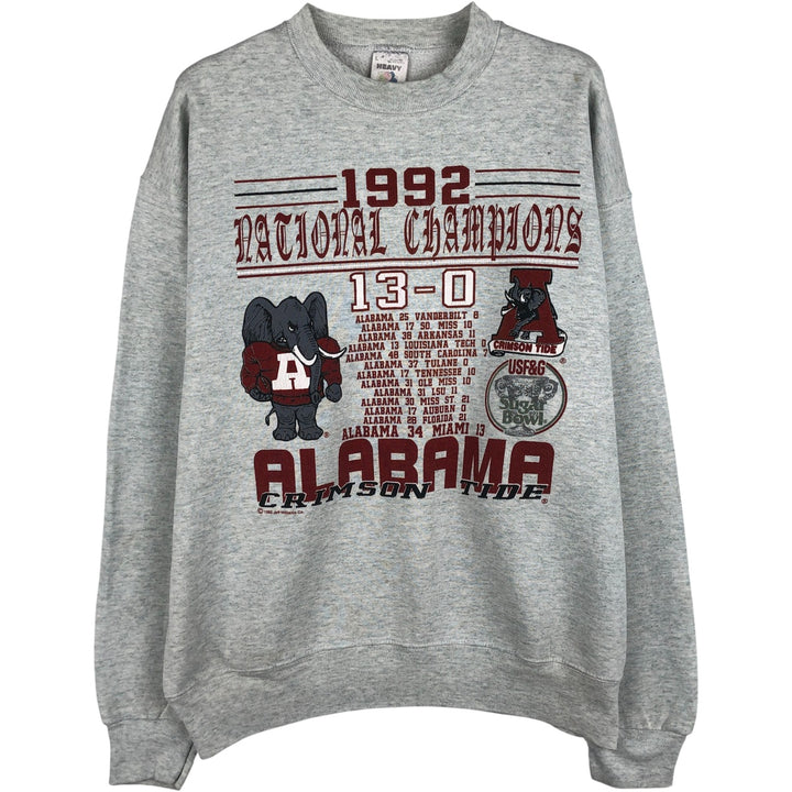 Vintage 90'S Fruit of the Loom Heavy College Character Sweatshirt, Made in USA, Men's Size L cotton gray type Vintage Second Hand