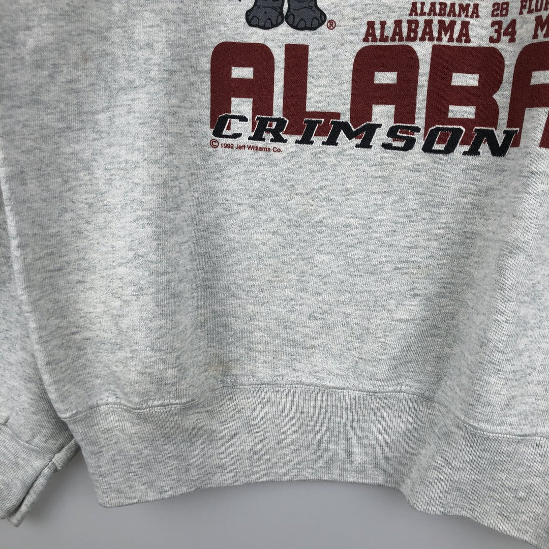 Vintage 90'S Fruit of the Loom Heavy College Character Sweatshirt, Made in USA, Men's Size L cotton gray type Vintage Second Hand