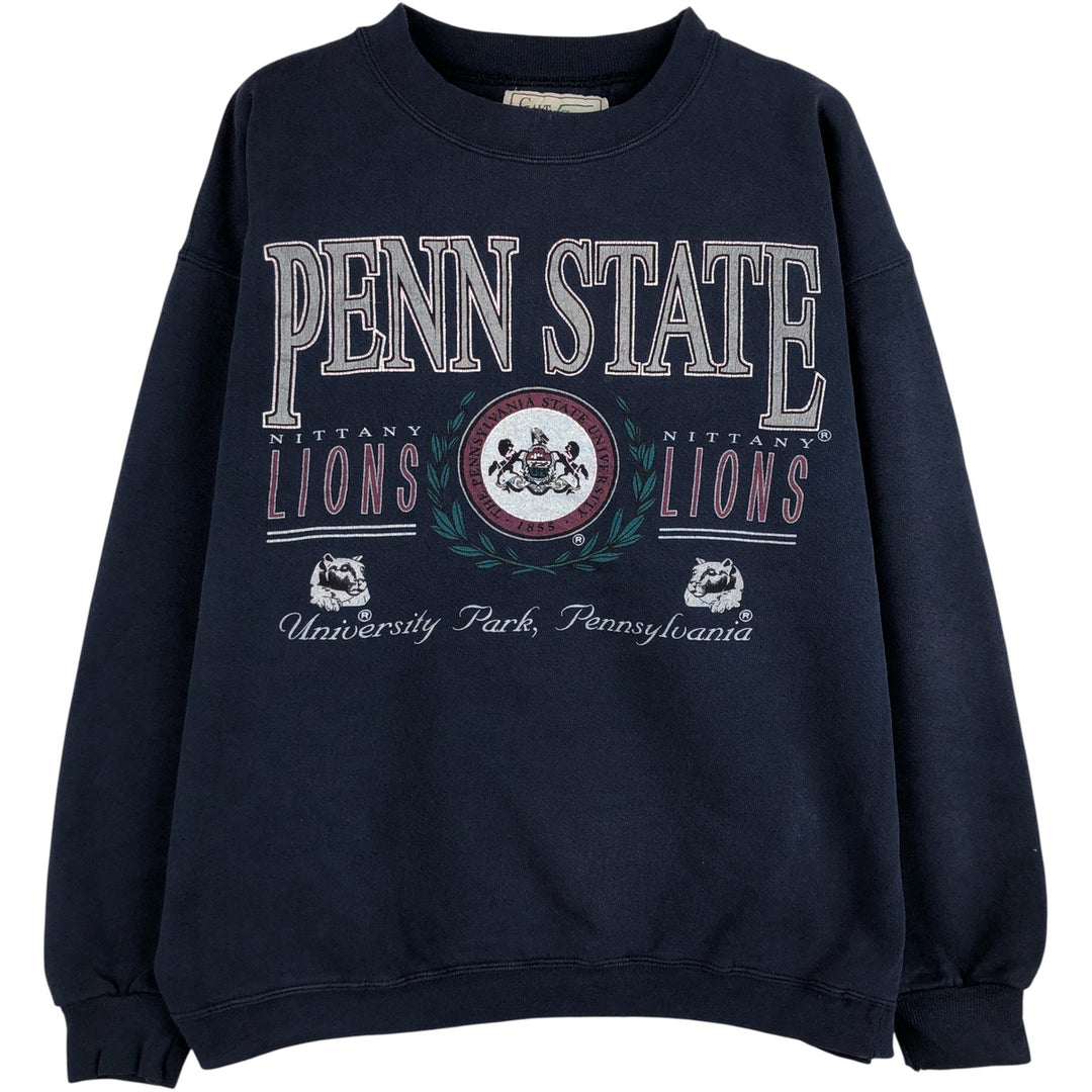 Vintage 1990'S Galt Sand Pennsylvania State University college sweatshirt, made in the USA, size M, men's cotton navy blue type Vintage Second Hand