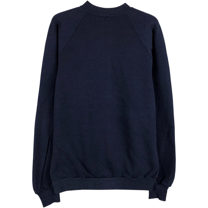 Vintage 80s-90'S Jerzees printed sweatshirt, sweatshirt, made in USA, men's size L cotton navy blue type Vintage Second Hand