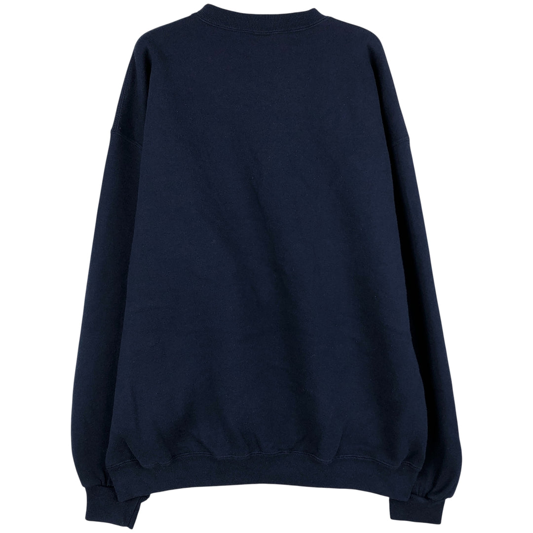 Vintage 90'S PM College Character Sweatshirt, Made in USA, Men's XL polyester navy blue type Vintage Second Hand