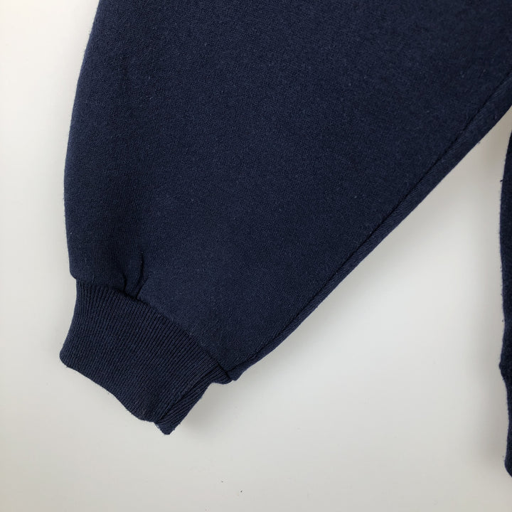 Vintage 90'S PM College Character Sweatshirt, Made in USA, Men's XL polyester navy blue type Vintage Second Hand