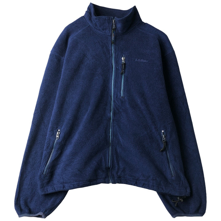 90'S LLBean Vintage Fleece Jacket, Men's XL unclear Navy blue Vintage Second Hand