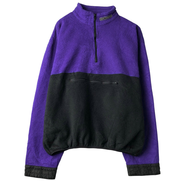 90'S GAP Old Gap Gold Plated Tech Fleece Pullover, Made in USA, Men's Size Medium, Vintage polyester purple type Vintage Second Hand